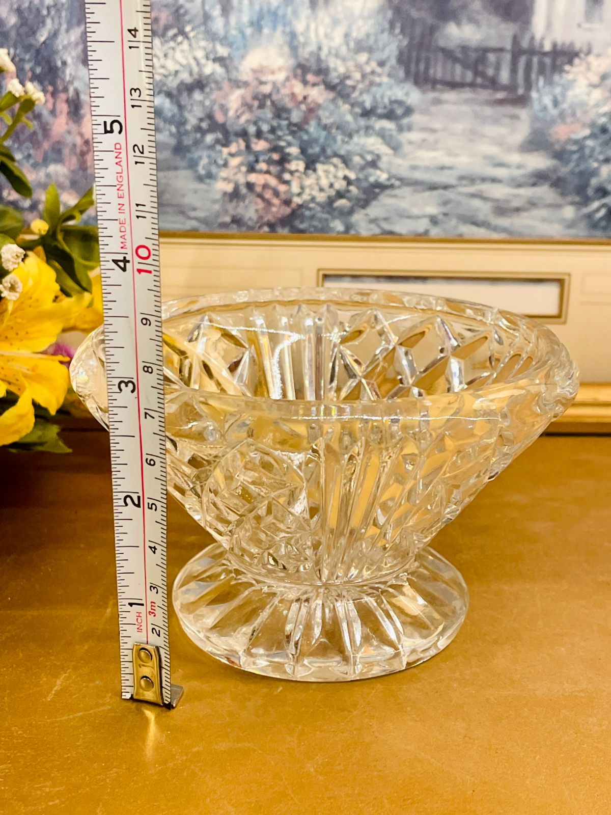 Vintage Cut Glass Pedestal – Elegant Serving Bowl