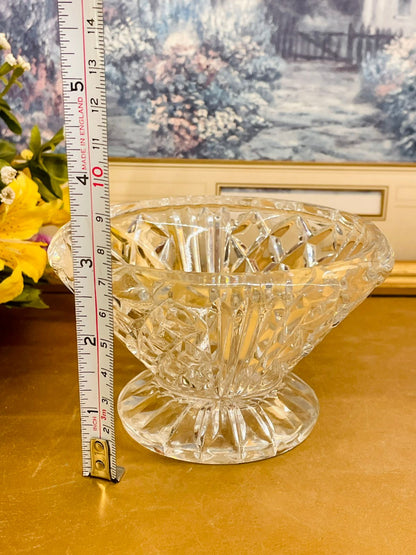 Vintage Cut Glass Pedestal – Elegant Serving Bowl