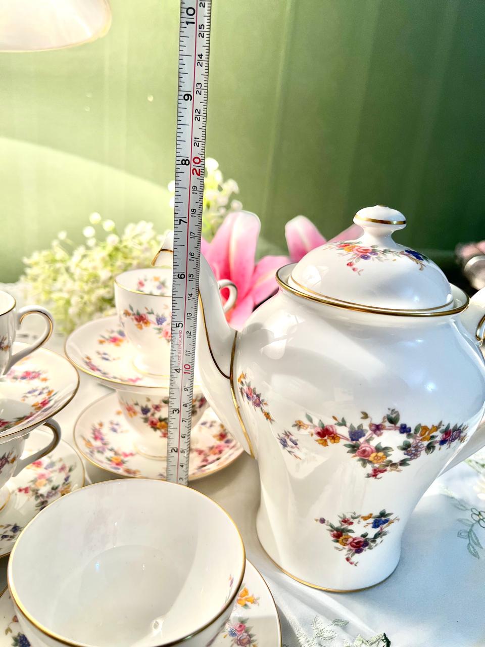 Fenton Spring Flowers English Coffee Set – 10 Pieces