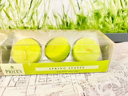 Price’s Spring Leaves Tealight Gift Set