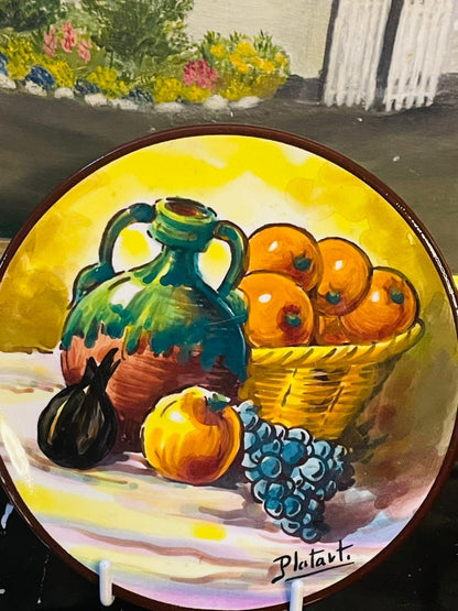 Majolica Spanish Hand-Painted Ceramic Wall Plate –  Vintage Collectible in Pakistan