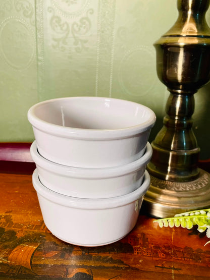 White Oven-Safe Ramekin Set – 3 Pieces, 10 cm