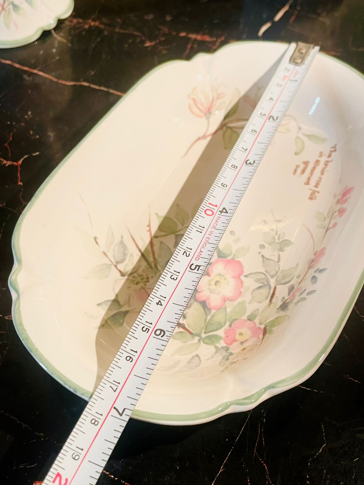 Royal Stafford “Dog Roses” Trio Set — Bell, Vase & Tray (Made in England)