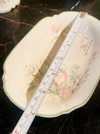 Royal Stafford “Dog Roses” Trio Set — Bell, Vase & Tray (Made in England)