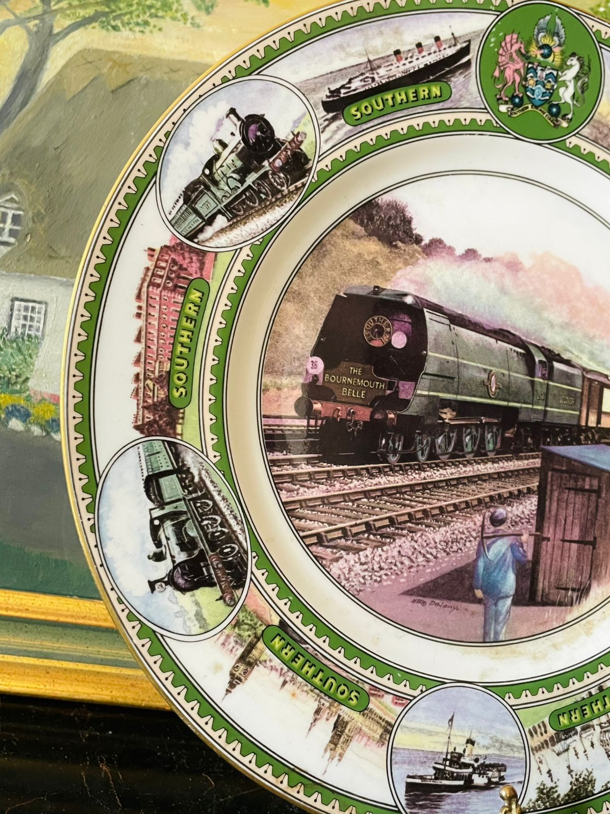 Coalport “The Bournemouth Belle” Limited Edition Plate – The Southern Railway Collection, Made in England