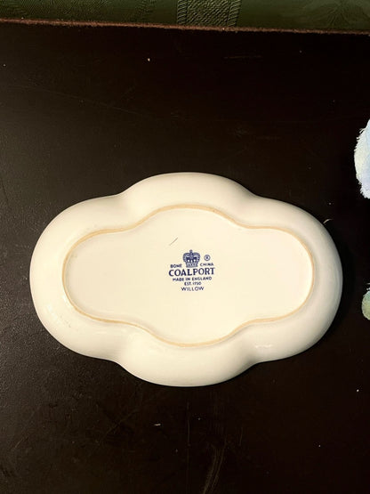 Coalport Willow Bone China Trinket Dish 5 Inch