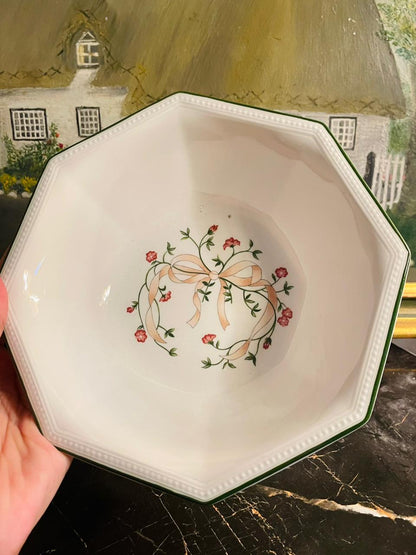 Johnson Brothers Eternal Beau Octagonal Cereal Bowl – Vintage English Stoneware