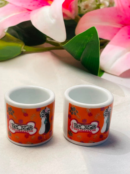Pair of Disney 101 Dalmatians Mini Ceramic Cups Approx. 5 cm