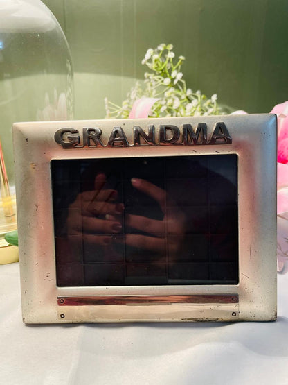 Vintage “Grandma” Metal Photo Frame – Approx. 7 Inch