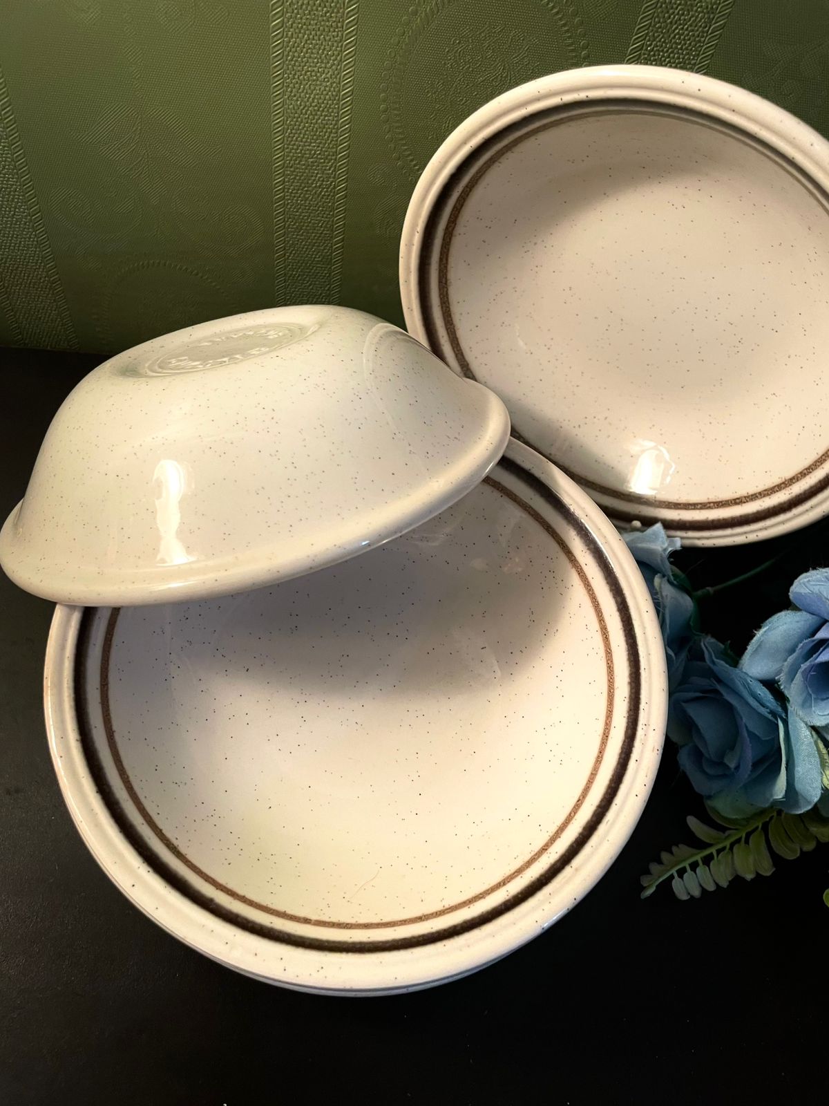 Biltons England Speckled Stoneware Bowls Set of 6