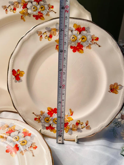 Alfred Meakin England Floral Plate & Platter Set