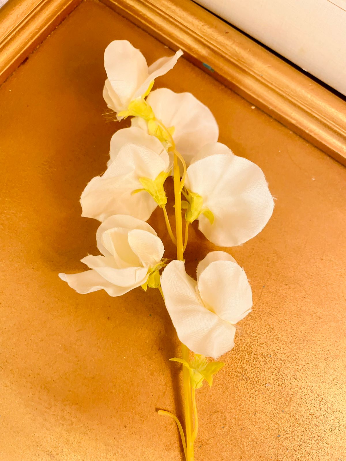 Cream Artificial Blossom Flower Stem 17"