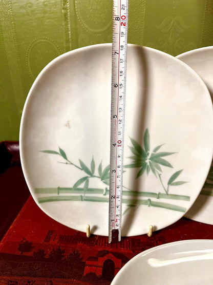 The Home Store Bamboo Square Medium Plates 8 Inch | Set of 4
