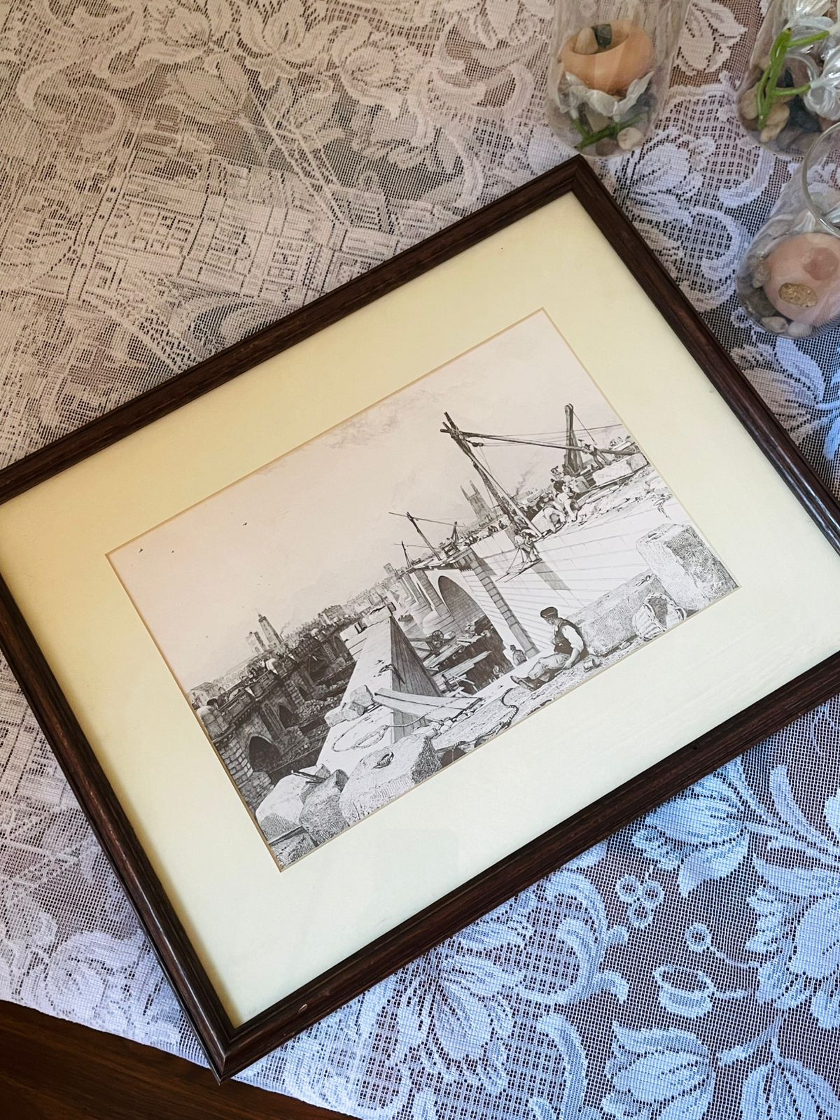 Set of 3 Vintage Historic Black & White Architecture Frames – Wall Art