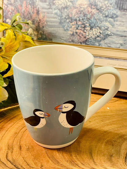 Dunelm Puffin Porcelain Mug | Coastal Bird Coffee Cup