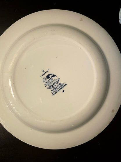 Wood & Sons Yuan Blue Bird Decorative Plate 8 Inch