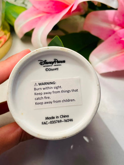 Disney Parks White Cutout Candle Holder Approx. 8 cm