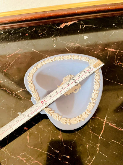 Wedgwood Jasperware Blue Heart-Shaped Trinket Dish – England