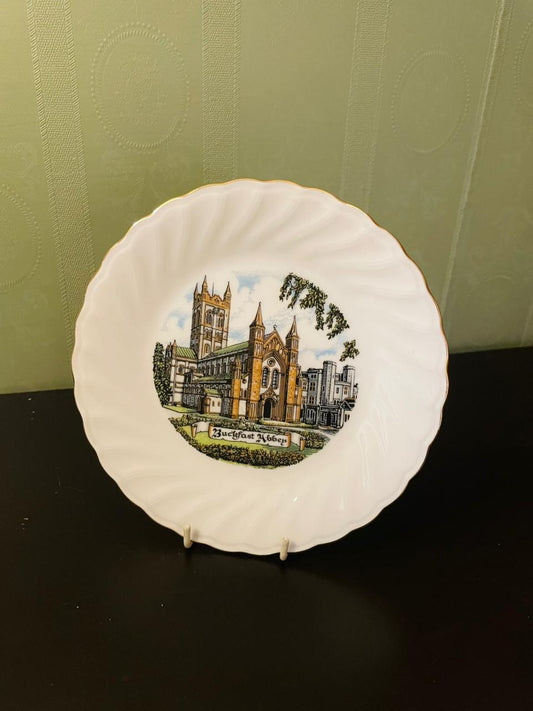 Vintage Buckfast Abbey Decorative Plate 8" Coalport England