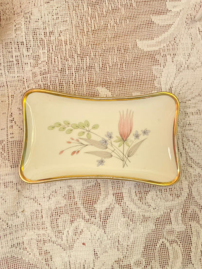 Alka Bavaria Modernist Floral Rectangular Tray 5 inch