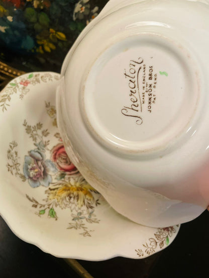 Set of 2 Spode Sheraton Floral Serving Bowl Made in England