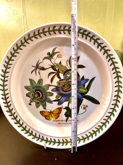 10 Inch Portmeirion Botanic Garden Blue Passion Flower Dinner Plate