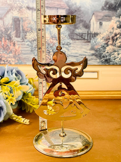 Vintage Gold Angel Candle Holder