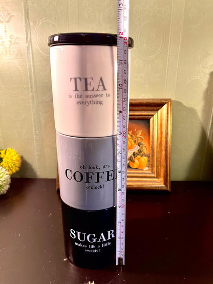 Tea Coffee Sugar Ceramic Canister Set – Air Tight