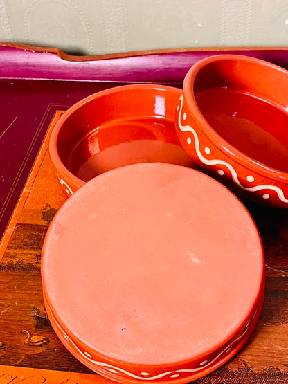 Terracotta Ceramic Baking Dishes 5 Inch – Set of 3