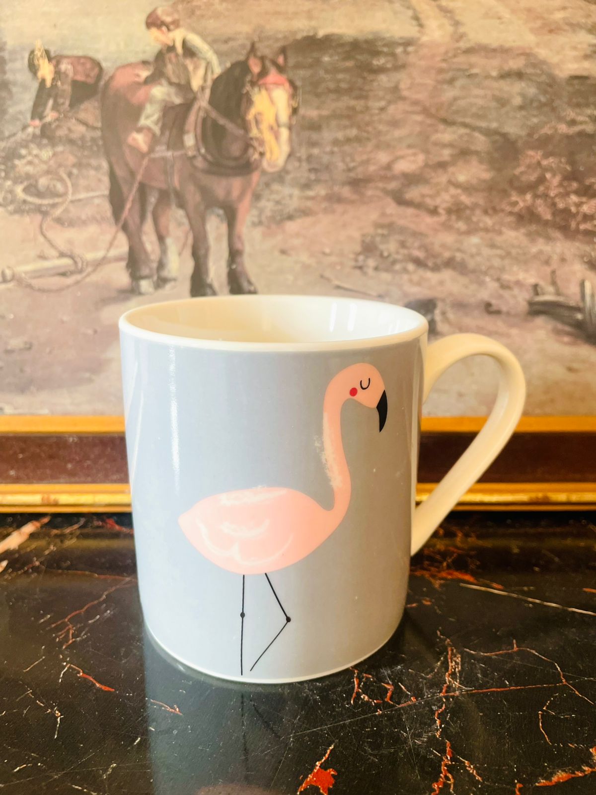 (Waitrose Duck Goose Grey Embossed Mug