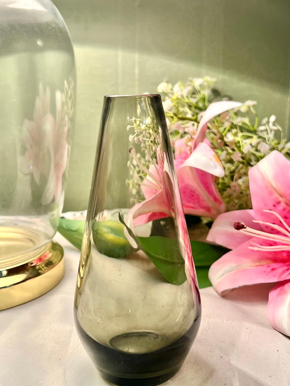 Smoky Crystal Bud Vase – Approx. 6 Inch