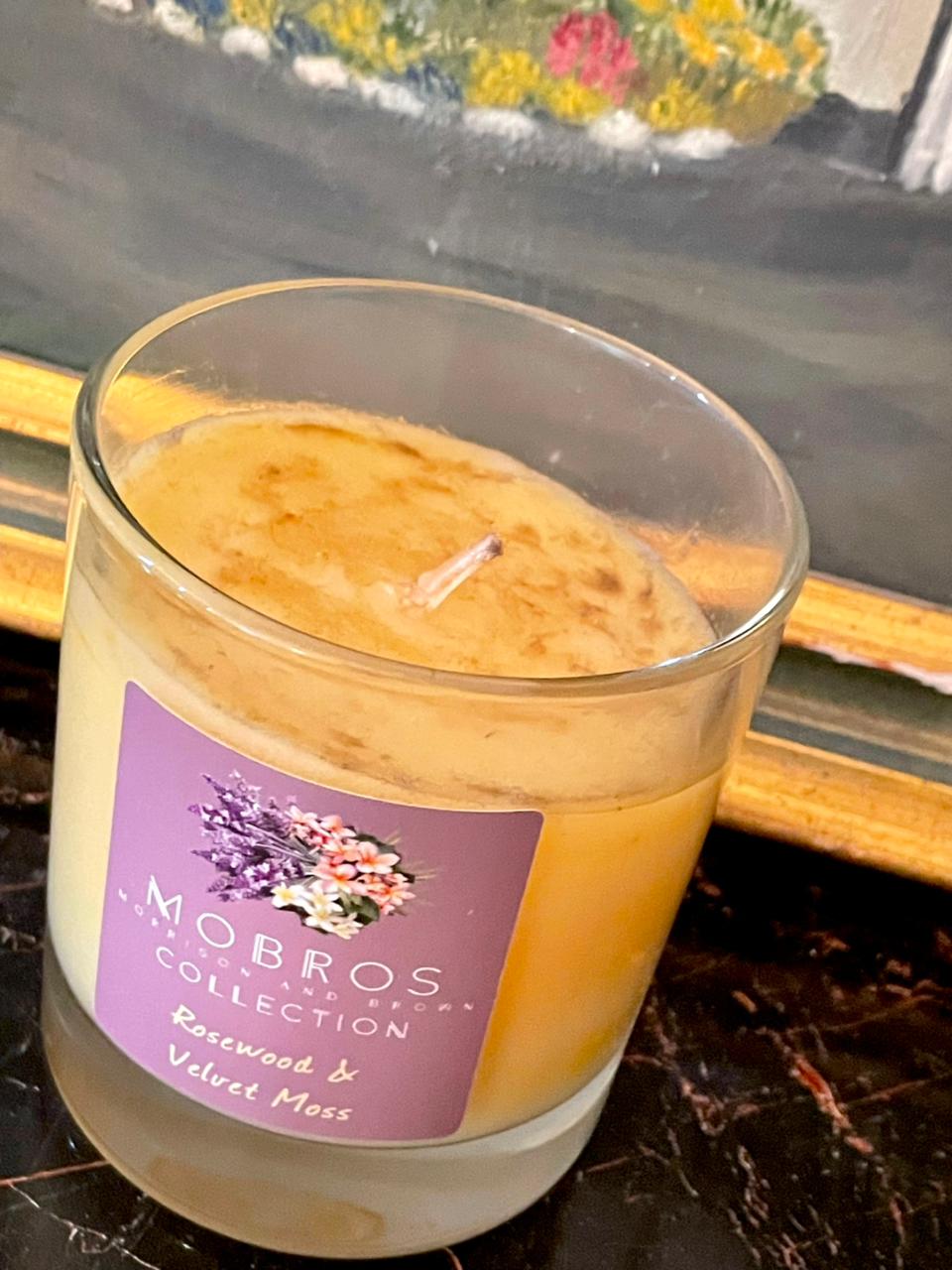 Mobros Collection “Rosewood & Velvet Moss” Scented Candle 250g