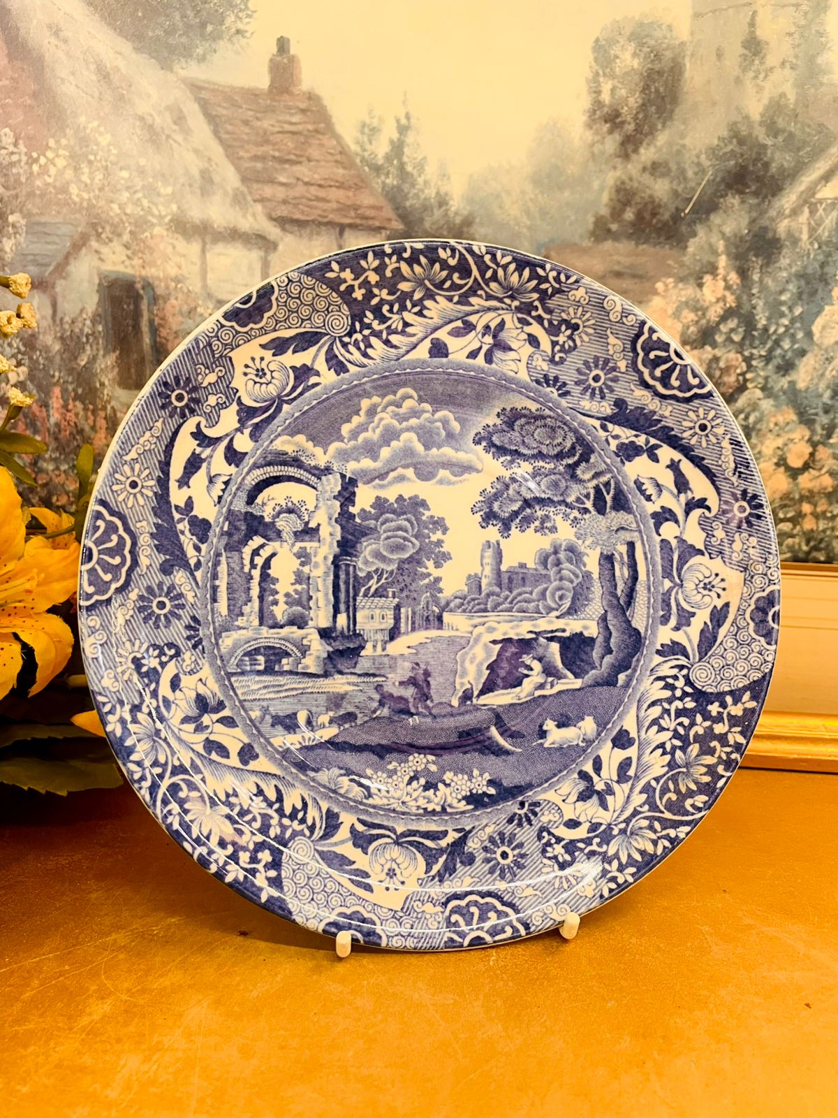 Copeland Spode Italian Blue Transferware Plate