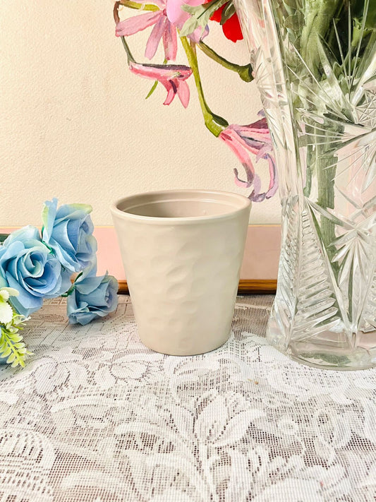 Vintage Cream Textured Ceramic Planter Pot