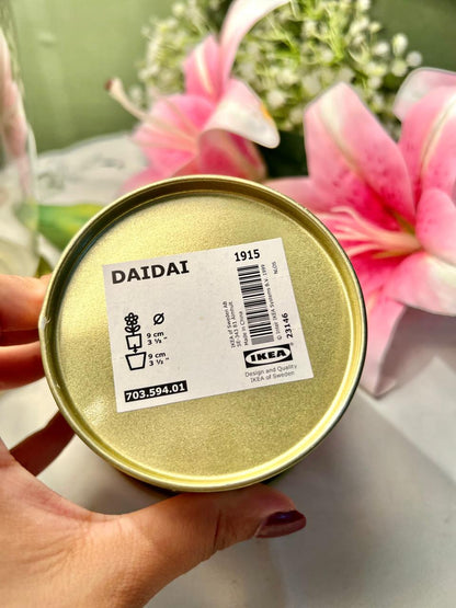 IKEA DAIDAI Gold-Tone Metal Plant Pot 9 cm