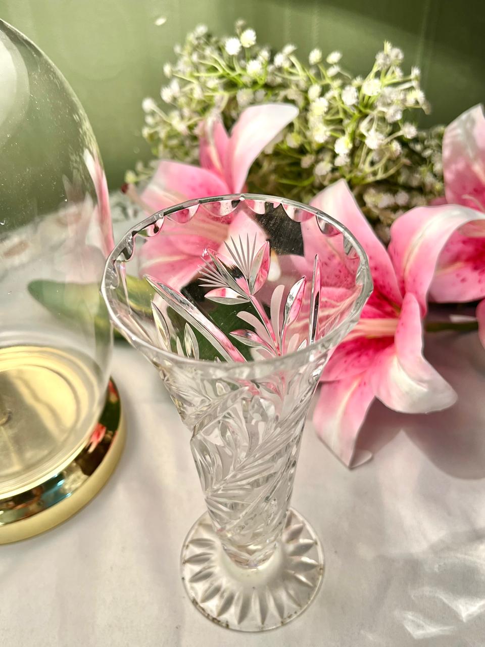 Clear Cut Crystal Bud Vase – Approx. 7.5 Inch