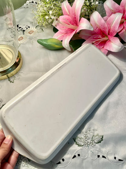 Floral Fruit Rectangular Serving Platter 14"