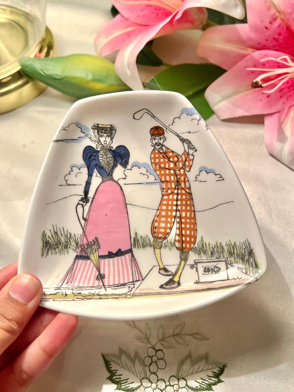 Foley Bone China Fun & Games Golf Dish – Approx. 6 Inch