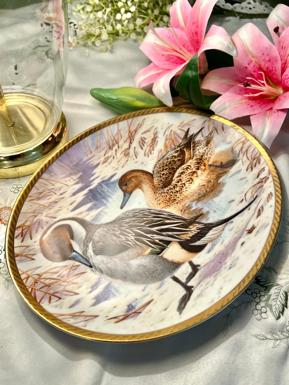 Wild Ducks of Europe Pintail Porcelain Plate 12 in
