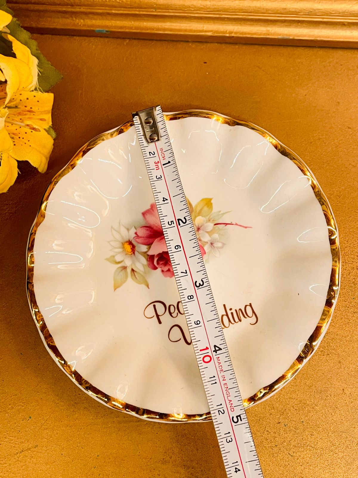 5 inches Vintage Pollyanna Bone China Wedding Plate England