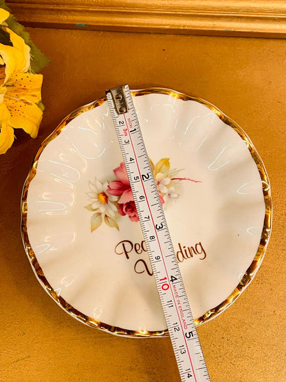 5 inches Vintage Pollyanna Bone China Wedding Plate England
