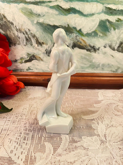 Vintage White Porcelain Figure Ornament