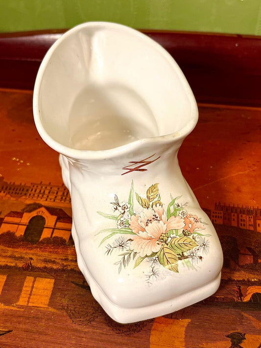 Vintage Floral Ceramic Cache Pot Planter | Decorative Flower Pot | 6 Inch