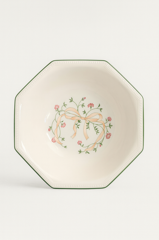 Johnson Brothers Eternal Beau Octagonal Cereal Bowl – Vintage English Stoneware