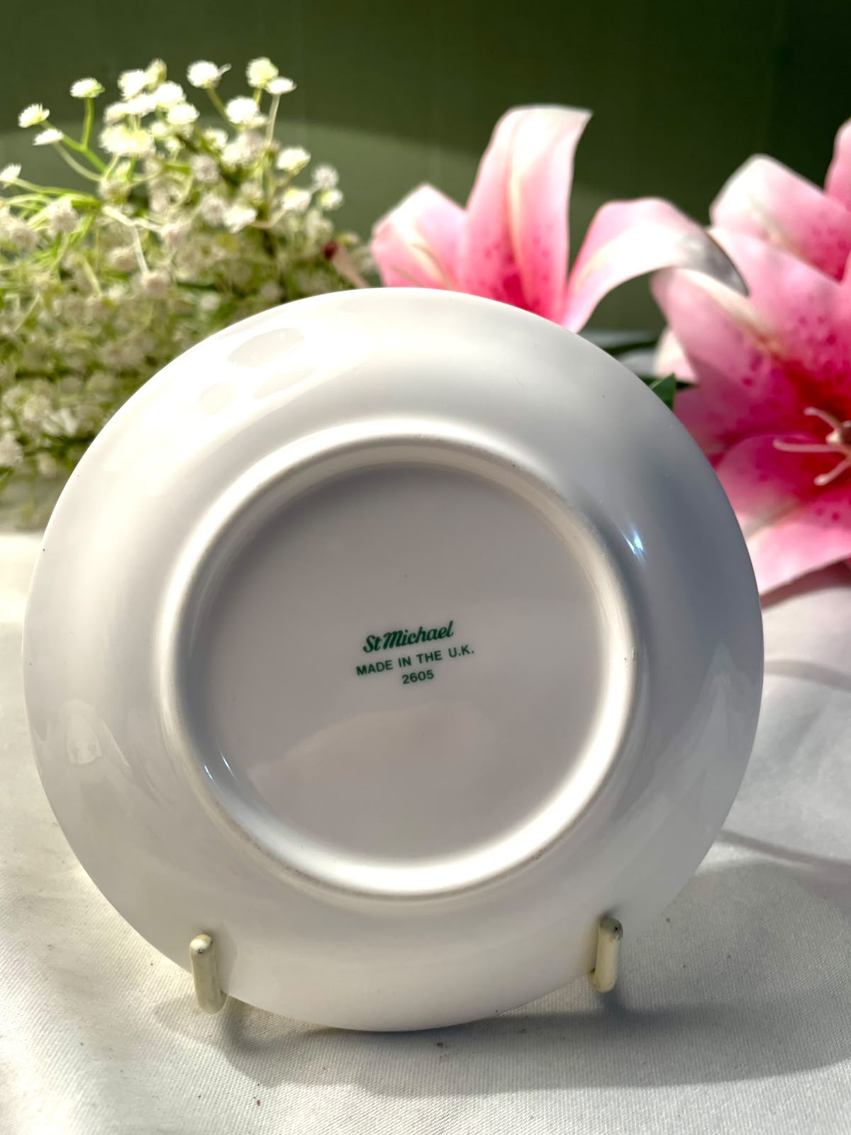 St Michael Floral Decorative Plate – 5 in