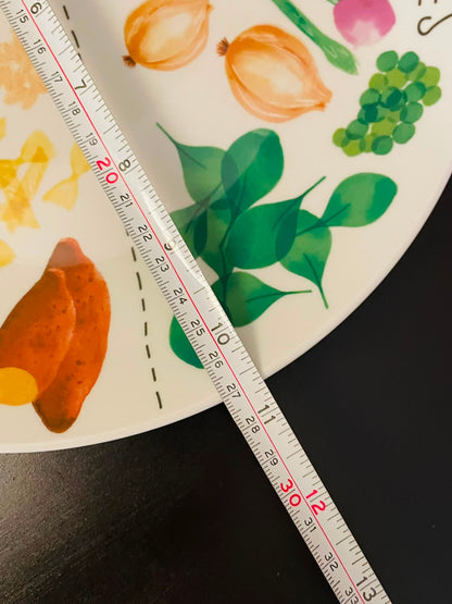 Portion Plate 11 Inch Protein Vegetables Carbs Design