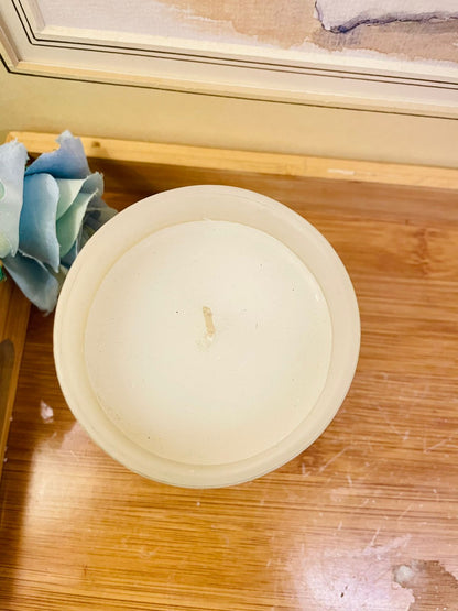Frosted Glass Scented Candle | Natural Wax | Elegant Home Fragrance