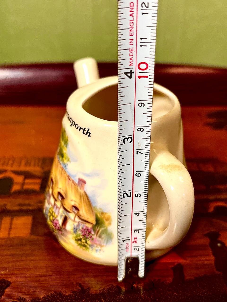 Vintage Dartmouth Cottage Scene Ceramic watering can | Souvenir Coffee Mug