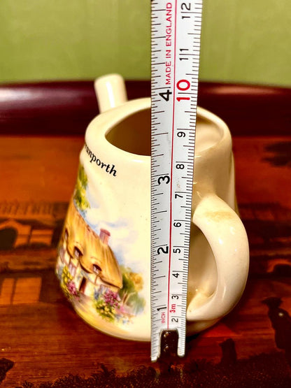 Vintage Dartmouth Cottage Scene Ceramic watering can | Souvenir Coffee Mug