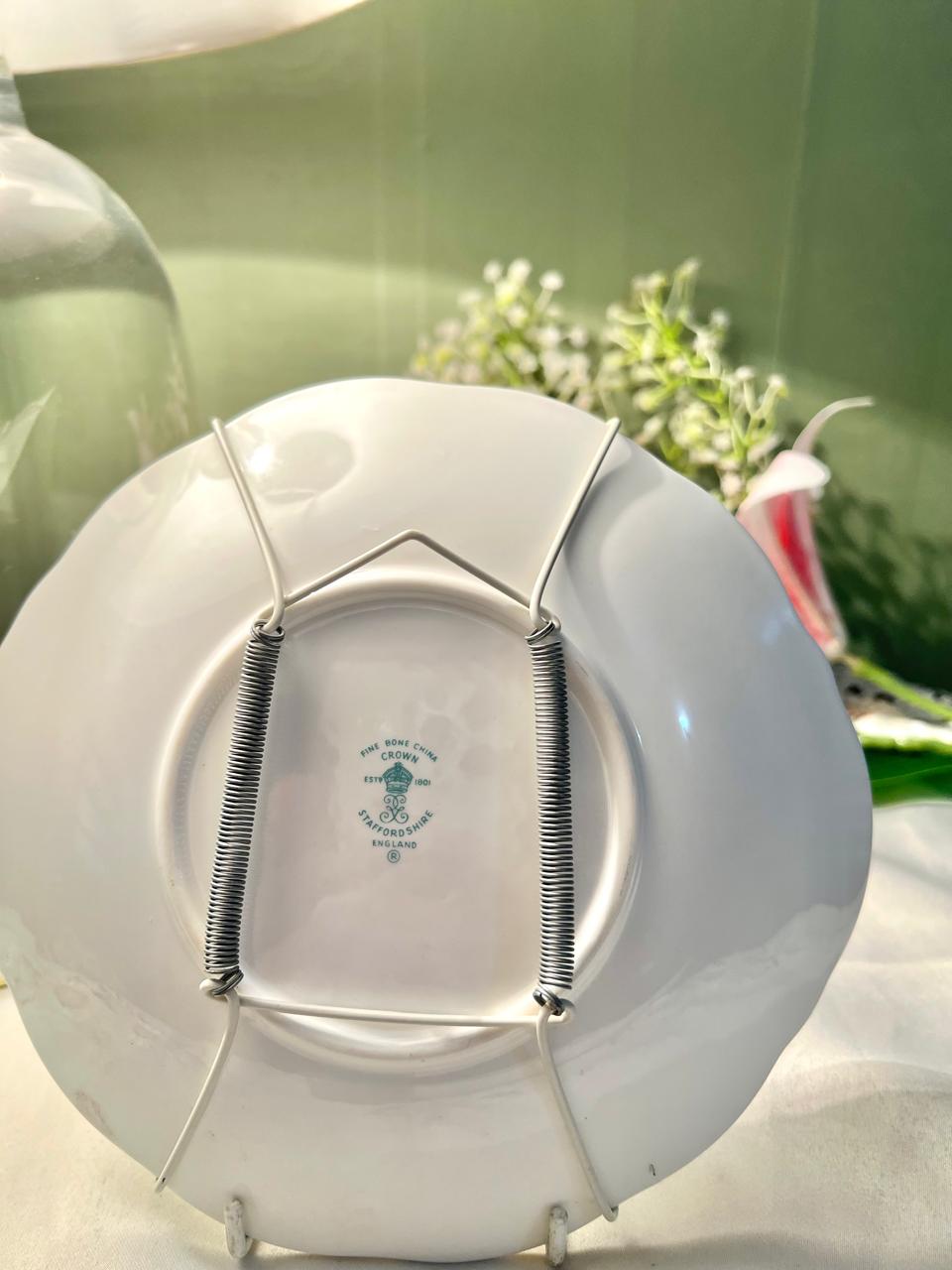 Crown Ruby Wedding Fine Bone China Wall Plate 19cm